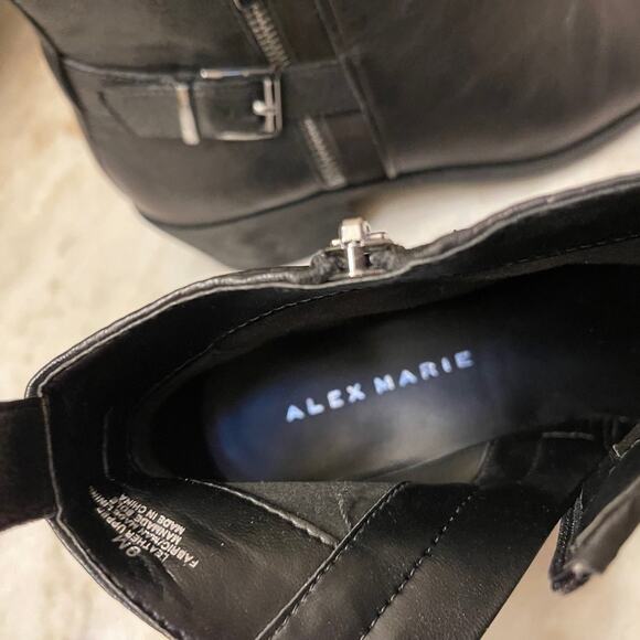 Alex Marie black leather boots Sz 9 - Picture 5 of 10